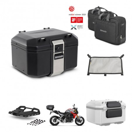 SHAD Baul trasero + parrilla soporte montaje accesorios TR48 TERRA BLACK EDITION KIT-452699