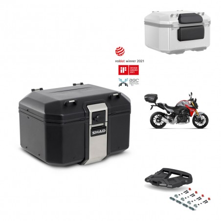 SHAD Baul trasero + parrilla soporte montaje accesorios TR48 TERRA BLACK EDITION KIT-452700