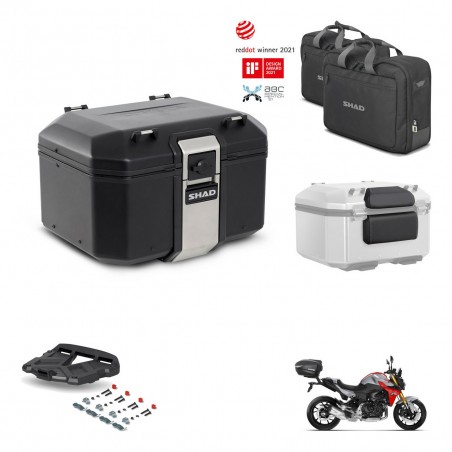 SHAD Baul trasero + parrilla soporte montaje accesorios TR48 TERRA BLACK EDITION KIT-452704