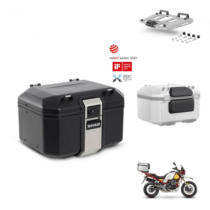 SHAD Baul trasero + soporte montaje parrilla accesorios TR48 TERRA BLACK EDITION KIT-452846