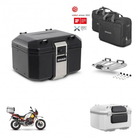 SHAD Rear trunk + mounting bracket grill accessories TR48 TERRA BLACK EDITION KIT-452850