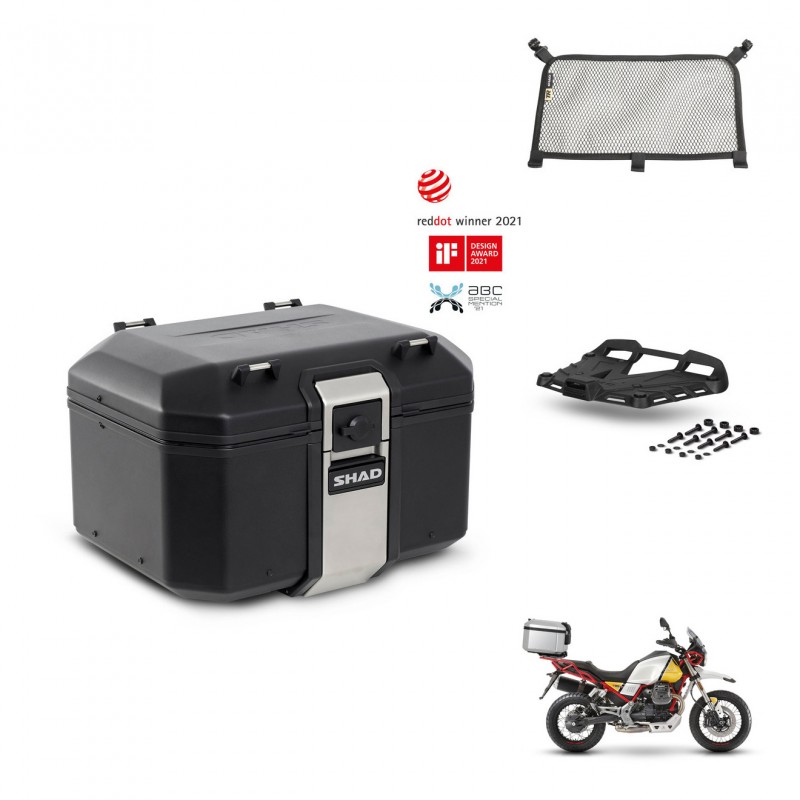 SHAD Baul trasero + soporte montaje parrilla accesorios TR48 TERRA BLACK EDITION KIT-452855