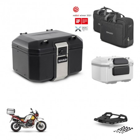 SHAD Rear trunk + mounting bracket grill accessories TR48 TERRA BLACK EDITION KIT-452858