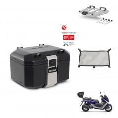 SHAD Rear trunk + mounting bracket grill accessories TR48 TERRA BLACK EDITION KIT-452916