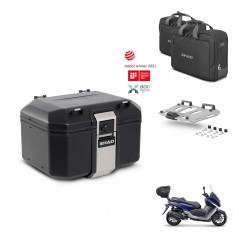 SHAD Rear trunk + mounting bracket grill accessories TR48 TERRA BLACK EDITION KIT-452918