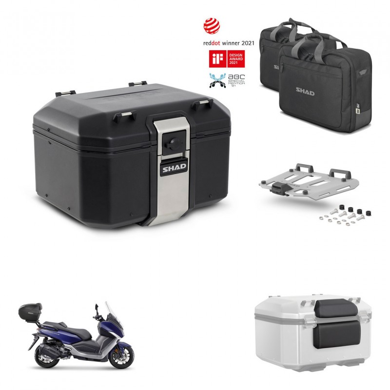 SHAD Rear trunk + mounting bracket grill accessories TR48 TERRA BLACK EDITION KIT-452919