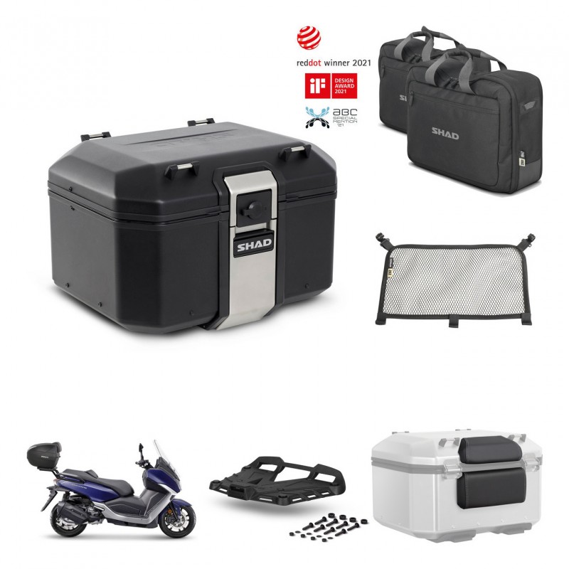 SHAD Rear trunk + mounting bracket grill accessories TR48 TERRA BLACK EDITION KIT-452929
