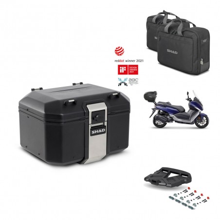 SHAD Baul trasero + parrilla soporte montaje accesorios TR48 TERRA BLACK EDITION KIT-452933