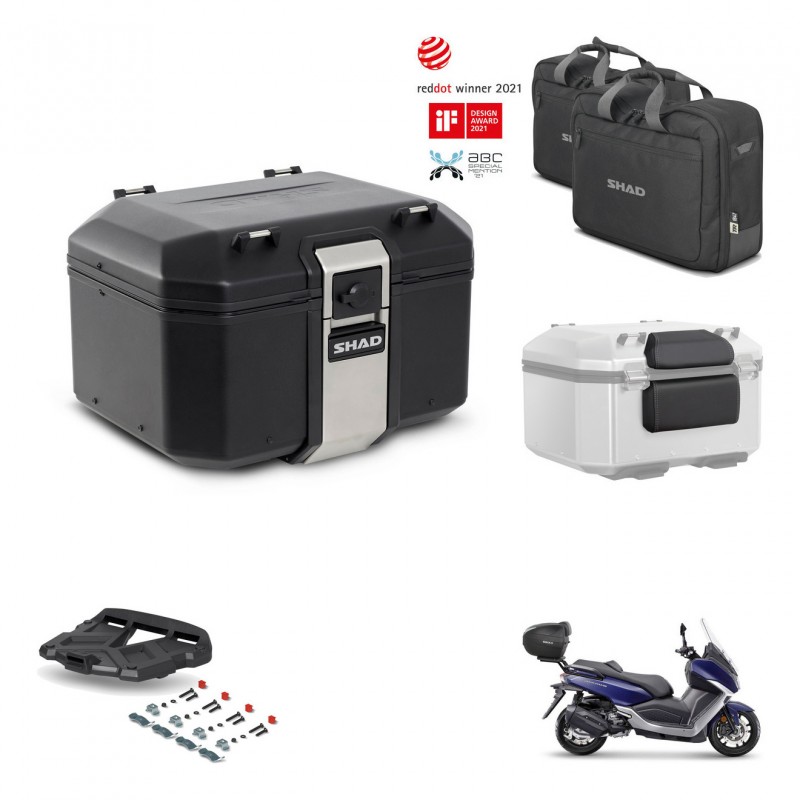 SHAD Baul trasero + parrilla soporte montaje accesorios TR48 TERRA BLACK EDITION KIT-452934