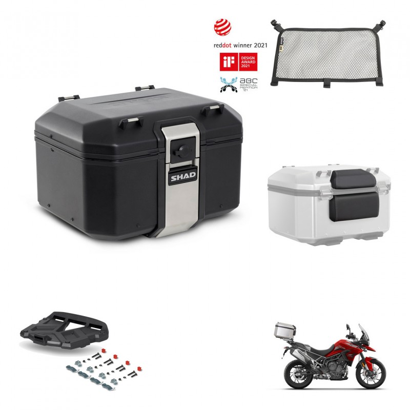 SHAD Baul trasero + parrilla soporte montaje accesorios TR48 TERRA BLACK EDITION KIT-452978