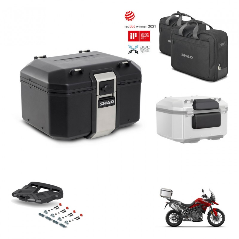 SHAD Baul trasero + parrilla soporte montaje accesorios TR48 TERRA BLACK EDITION KIT-452980