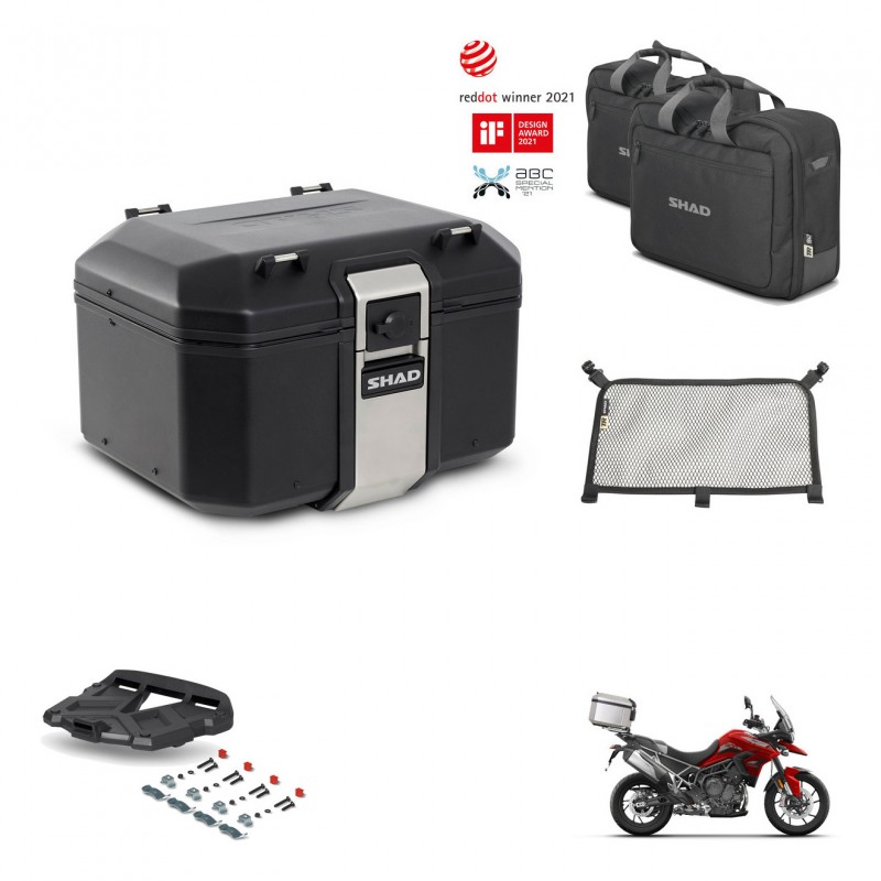 SHAD Baul trasero + parrilla soporte montaje accesorios TR48 TERRA BLACK EDITION KIT-452981