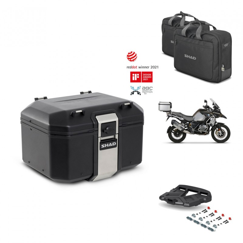 SHAD Baul trasero + parrilla soporte montaje accesorios TR48 TERRA BLACK EDITION KIT-453002