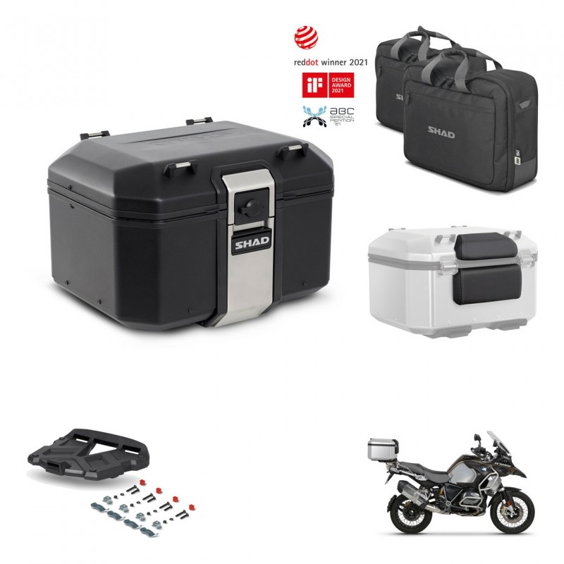 SHAD Baul trasero + parrilla soporte montaje accesorios TR48 TERRA BLACK EDITION KIT-453003
