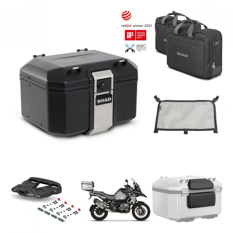 SHAD Baul trasero + parrilla soporte montaje accesorios TR48 TERRA BLACK EDITION KIT-453005