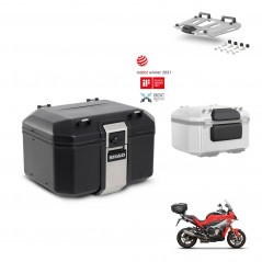 SHAD Baul trasero + soporte montaje parrilla accesorios TR48 TERRA BLACK EDITION KIT-453007