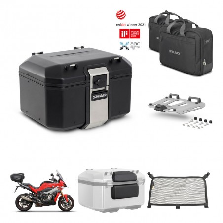 SHAD Rear trunk + mounting bracket grill accessories TR48 TERRA BLACK EDITION KIT-453013