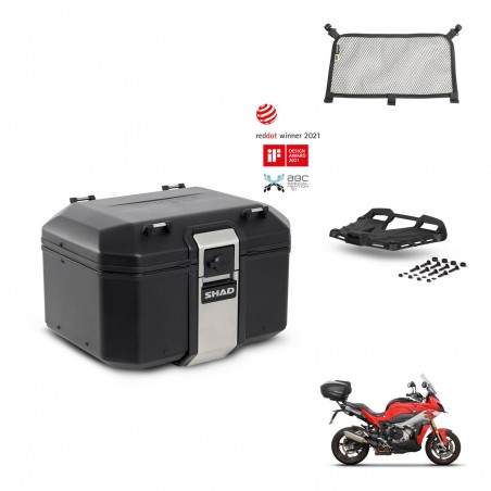 SHAD Baul trasero + soporte montaje parrilla accesorios TR48 TERRA BLACK EDITION KIT-453016