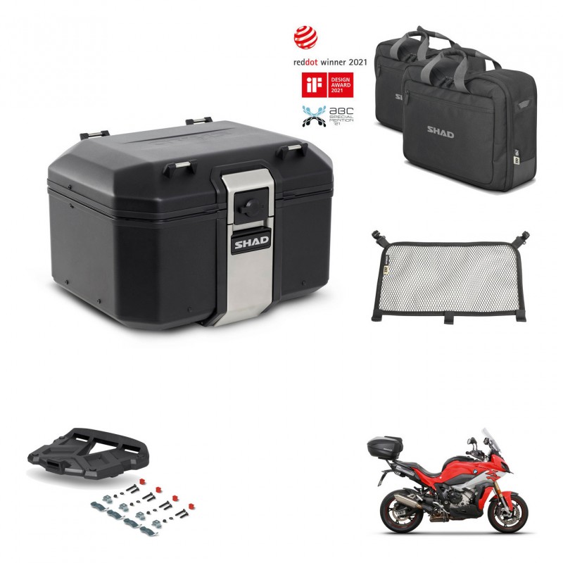 SHAD Baul trasero + parrilla soporte montaje accesorios TR48 TERRA BLACK EDITION KIT-453027