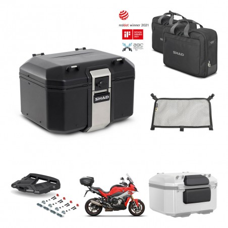 SHAD Baul trasero + parrilla soporte montaje accesorios TR48 TERRA BLACK EDITION KIT-453028
