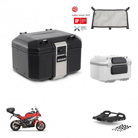 SHAD Rear trunk + mounting bracket grill accessories TR48 TERRA BLACK EDITION KIT-453040