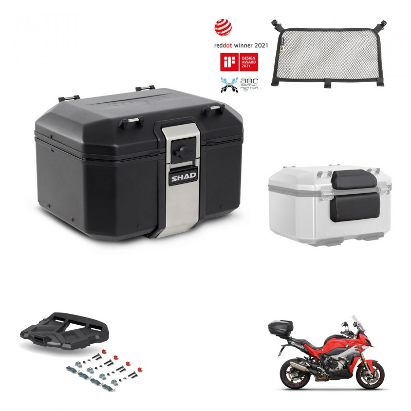 SHAD Baul trasero + parrilla soporte montaje accesorios TR48 TERRA BLACK EDITION KIT-453047