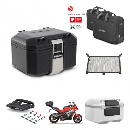 SHAD Baul trasero + parrilla soporte montaje accesorios TR48 TERRA BLACK EDITION KIT-453051