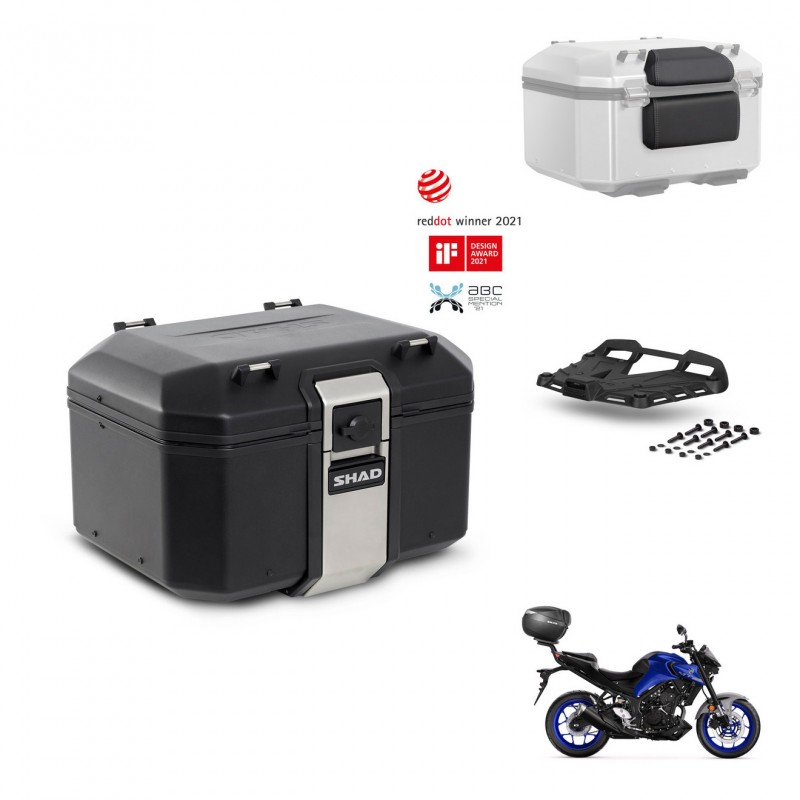 SHAD Rear trunk + mounting bracket grill accessories TR48 TERRA BLACK EDITION KIT-453061