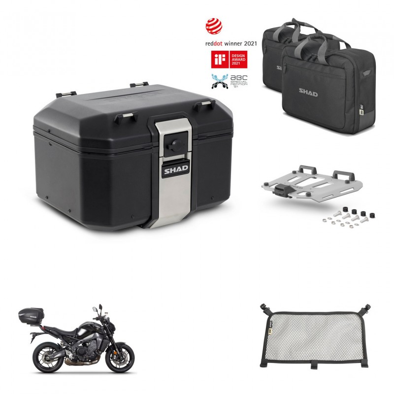 SHAD Rear trunk + mounting bracket grill accessories TR48 TERRA BLACK EDITION KIT-453081