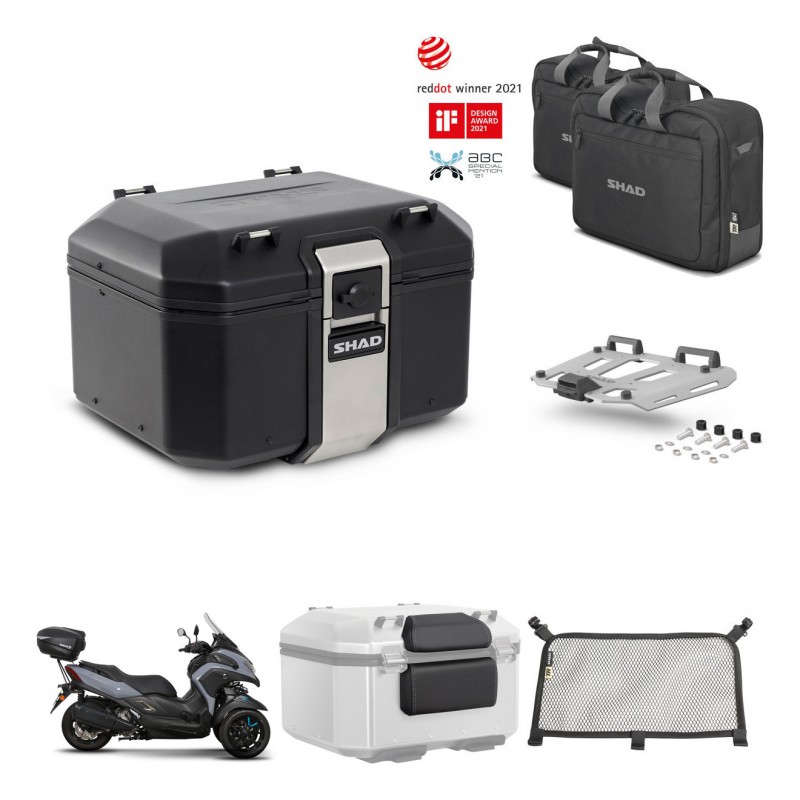 SHAD Rear trunk + mounting bracket grill accessories TR48 TERRA BLACK EDITION KIT-453105