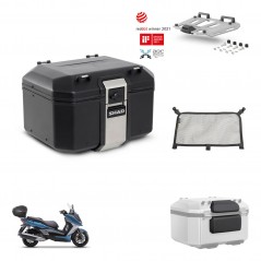 SHAD Baul trasero + soporte montaje parrilla accesorios TR48 TERRA BLACK EDITION KIT-453124