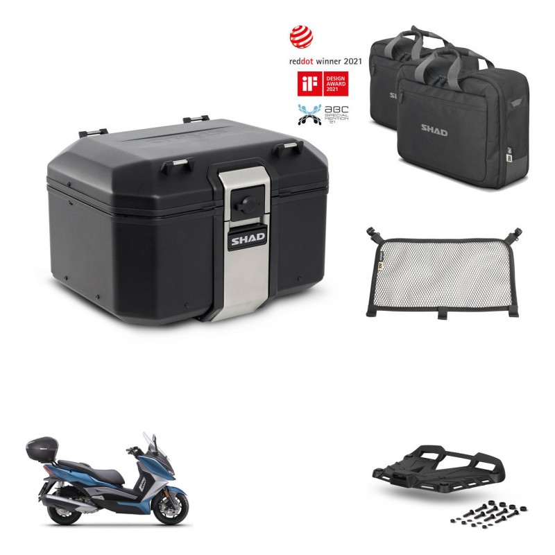 SHAD Rear trunk + mounting bracket grill accessories TR48 TERRA BLACK EDITION KIT-453135