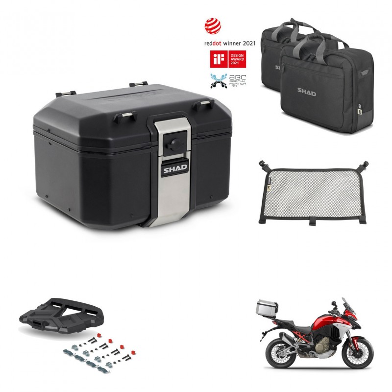 SHAD Rear trunk + grill mounting bracket accessories TR48 TERRA BLACK EDITION KIT-453165