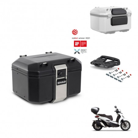 SHAD Rear trunk + mounting bracket grill accessories TR48 TERRA BLACK EDITION KIT-453252