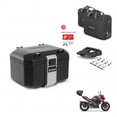 SHAD Baul trasero + soporte montaje parrilla accesorios TR48 TERRA BLACK EDITION KIT-453301