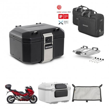 SHAD Baul trasero + soporte montaje parrilla accesorios TR48 TERRA BLACK EDITION KIT-453358