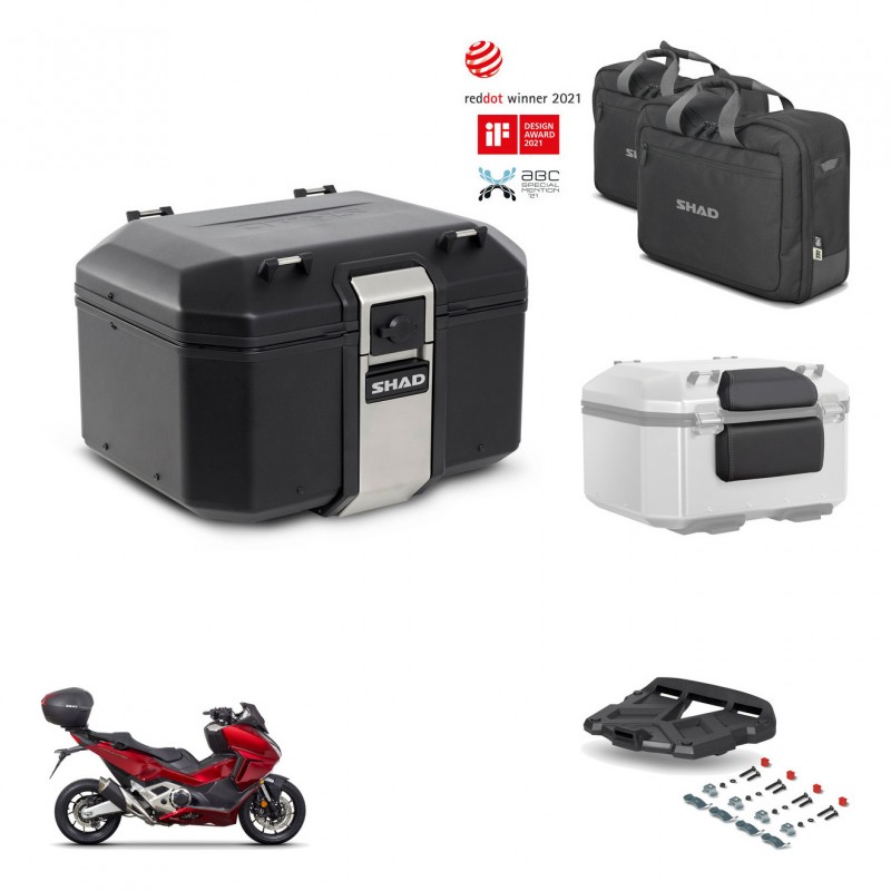 SHAD Rear trunk + mounting bracket grill accessories TR48 TERRA BLACK EDITION KIT-453371