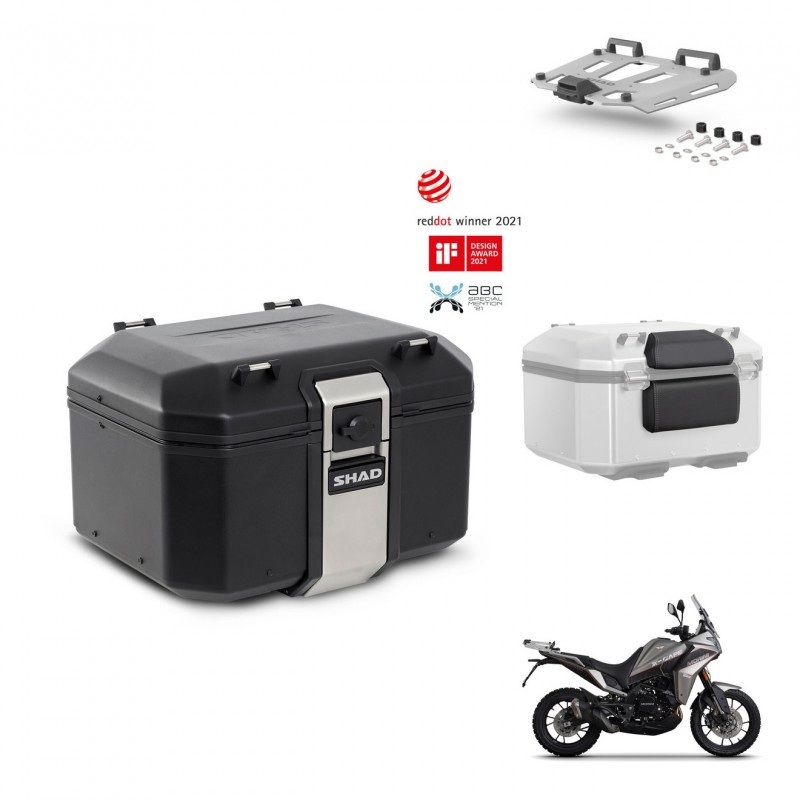 SHAD Rear trunk + mounting bracket grill accessories TR48 TERRA BLACK EDITION KIT-453398