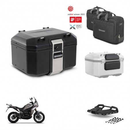 SHAD Baul trasero + soporte montaje parrilla accesorios TR48 TERRA BLACK EDITION KIT-453410