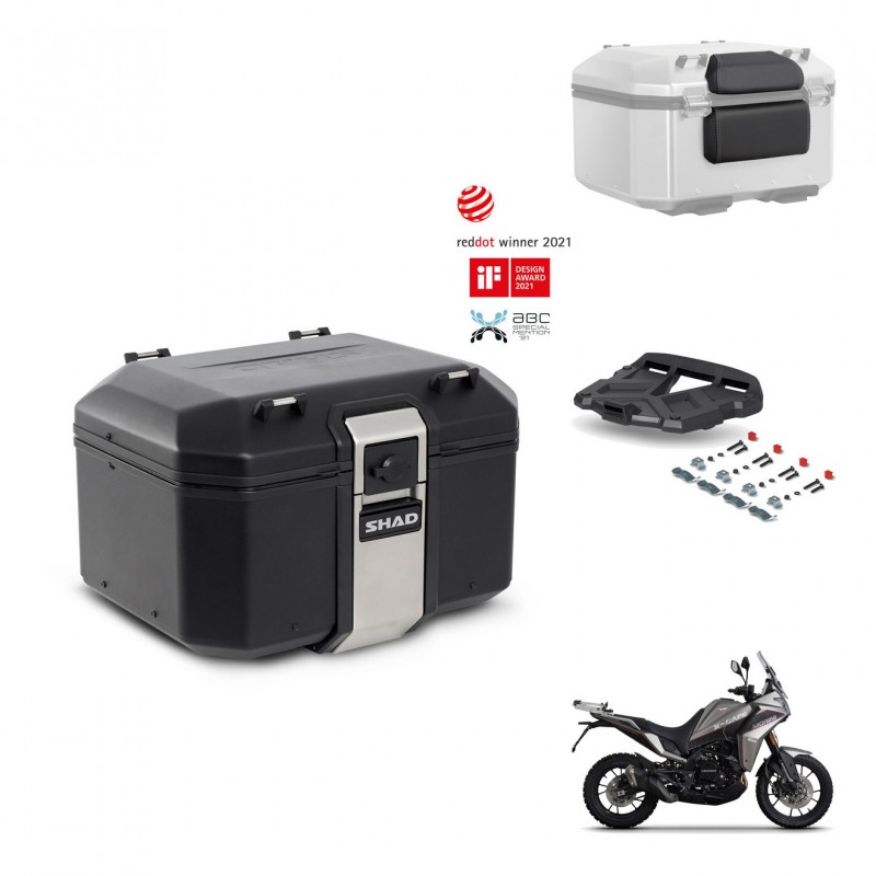 SHAD Rear trunk + mounting bracket grill accessories TR48 TERRA BLACK EDITION KIT-453413