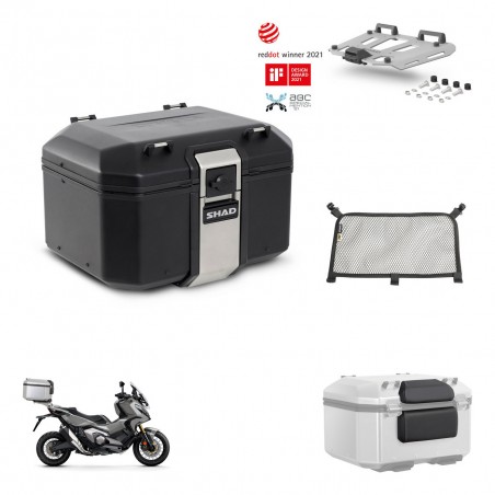 SHAD Rear trunk + mounting bracket grill accessories TR48 TERRA BLACK EDITION KIT-453423