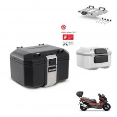 SHAD Baul trasero + soporte montaje parrilla accesorios TR48 TERRA BLACK EDITION KIT-453444