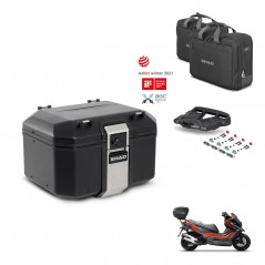 SHAD Rear trunk + mounting bracket grill accessories TR48 TERRA BLACK EDITION KIT-453462