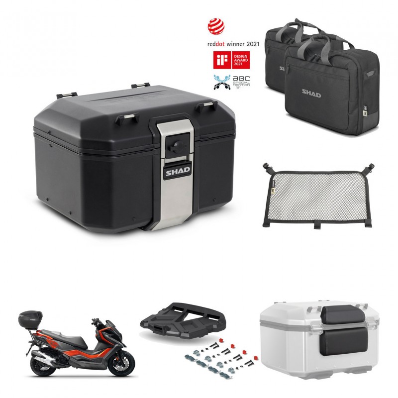 SHAD Rear trunk + mounting bracket grill accessories TR48 TERRA BLACK EDITION KIT-453465