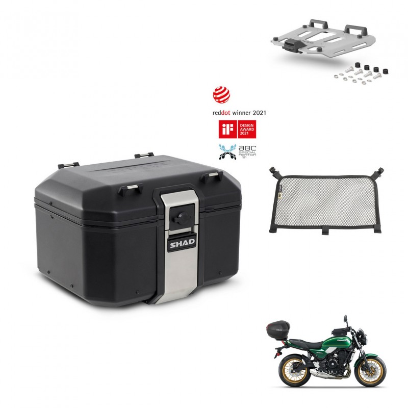 SHAD Rear trunk + mounting bracket grill accessories TR48 TERRA BLACK EDITION KIT-453468