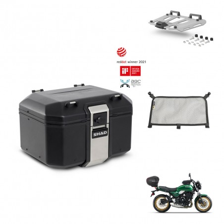 SHAD Baul trasero + soporte montaje parrilla accesorios TR48 TERRA BLACK EDITION KIT-453468