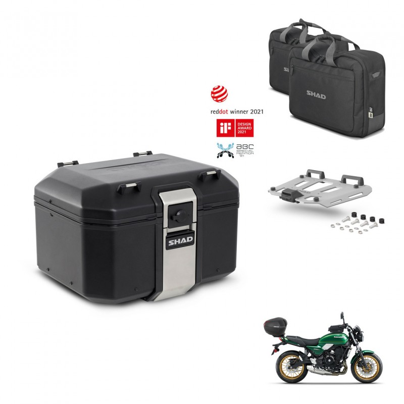 SHAD Rear trunk + mounting bracket grill accessories TR48 TERRA BLACK EDITION KIT-453470