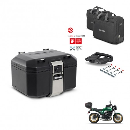 SHAD Baul trasero + soporte montaje parrilla accesorios TR48 TERRA BLACK EDITION KIT-453485