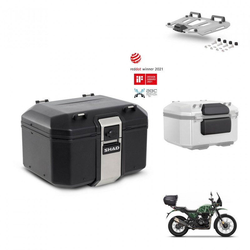 SHAD Rear trunk + mounting bracket grill accessories TR48 TERRA BLACK EDITION KIT-453490