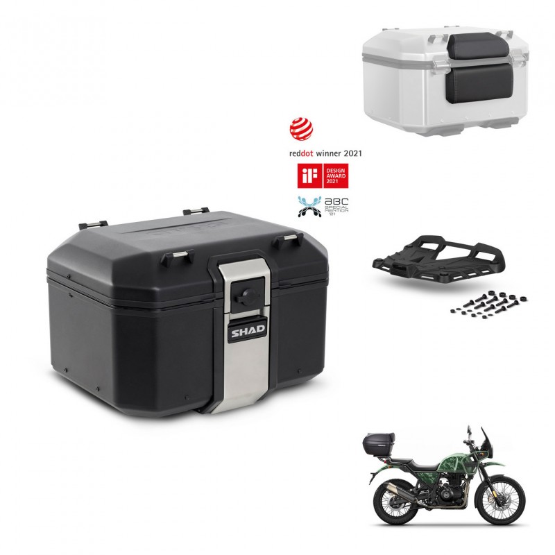 SHAD Rear trunk + mounting bracket grill accessories TR48 TERRA BLACK EDITION KIT-453498